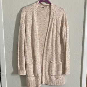 Loft Multicolored Oversized Open Cardigan
